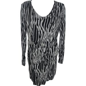 BCBGeneration Zebra Printed Velvet Back Dress